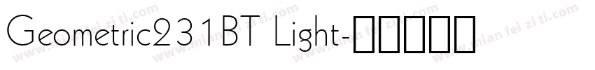 Geometric231BT Light字体转换
